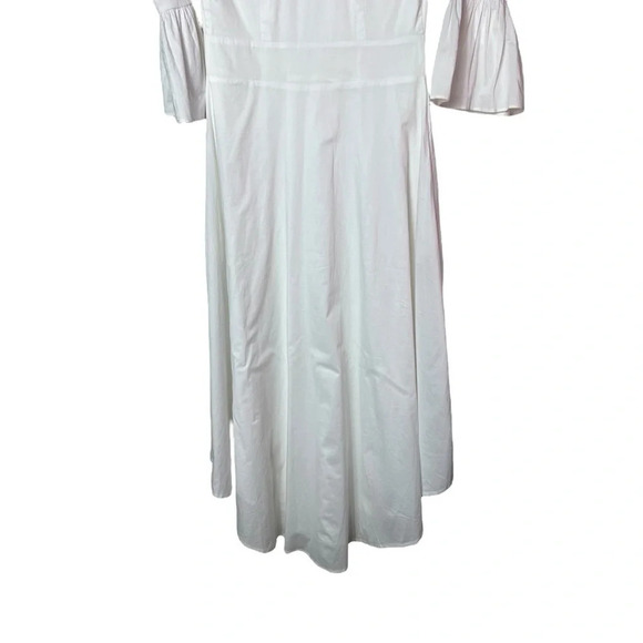1663. DANITY JEWELLS FULL BUTTON DOWN MAXI LENGTH DRESS SIZE XSMALL WHITE COLOR - Picture 8 of 8